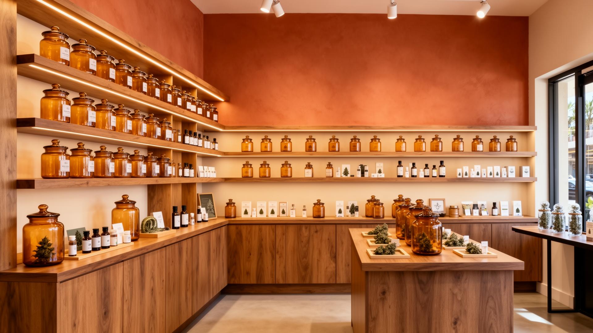 Modern boutique dispensary interior